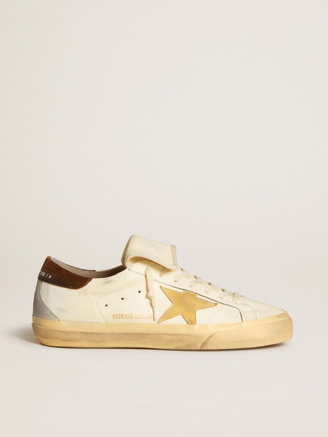 Men’s Super-Star LTD in nappa with suede star and brown heel tab