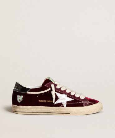 Men’s Super-Star LTD in velvet with metallic leather star and heel tab
