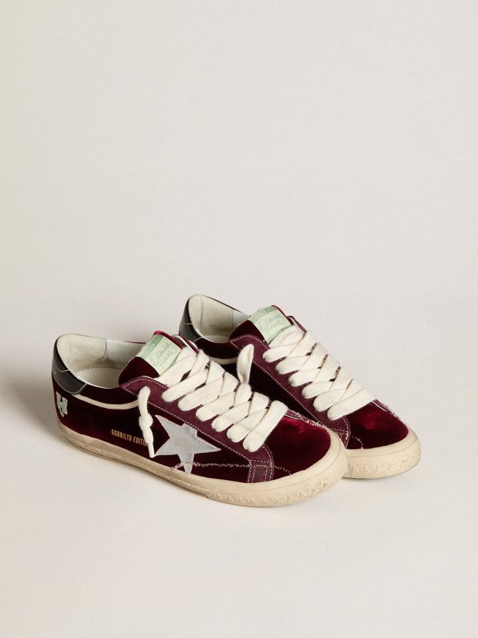 Men’s Super-Star LTD in velvet with metallic leather star and heel tab - Image 2