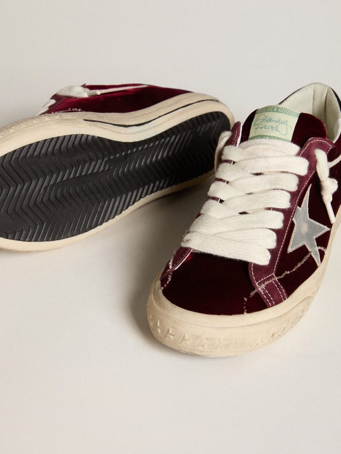 Men’s Super-Star LTD in velvet with metallic leather star and heel tab - Image 4