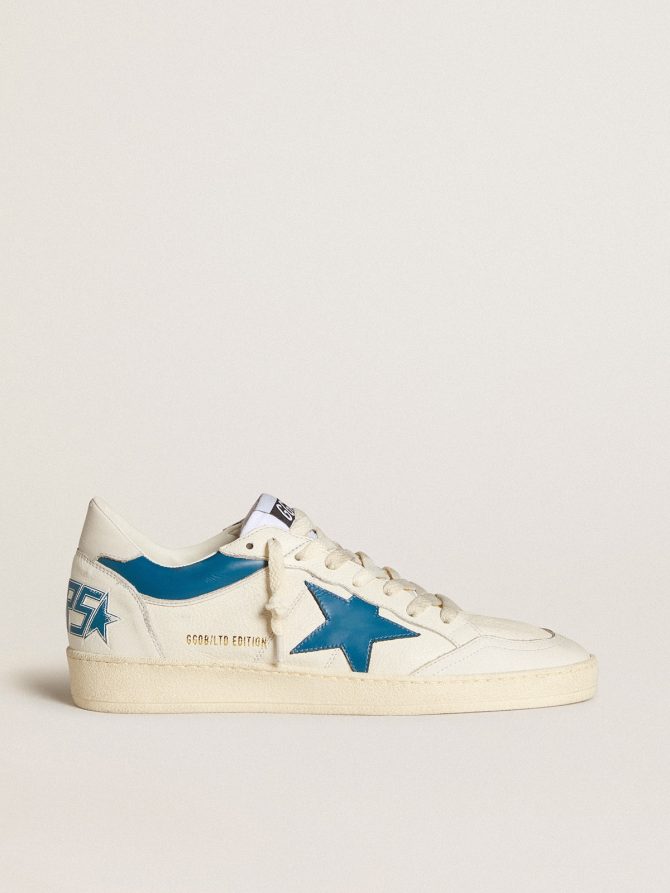 Ball Star LTD in nappa with turquoise leather star and white heel tab