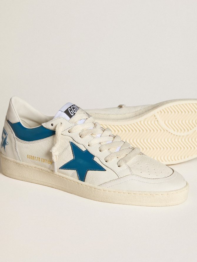 Ball Star LTD in nappa with turquoise leather star and white heel tab - Image 3