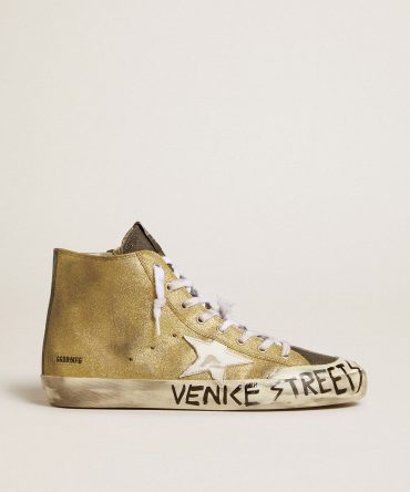 Men’s Francy LAB in golden glitter with white leather star