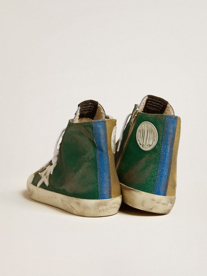 Men’s Francy LAB in golden glitter with white leather star - Image 4