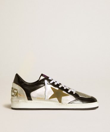 Men’s Ball Star LAB in silver leather with brown leather star and black heel tab