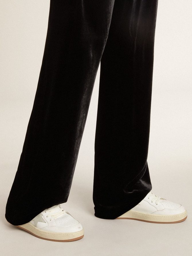 Ball Star with ice-gray suede star and glossy black leather heel tab - Image 3