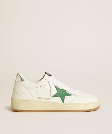 Men’s Ball Star with green leather star and metallic leather heel tab