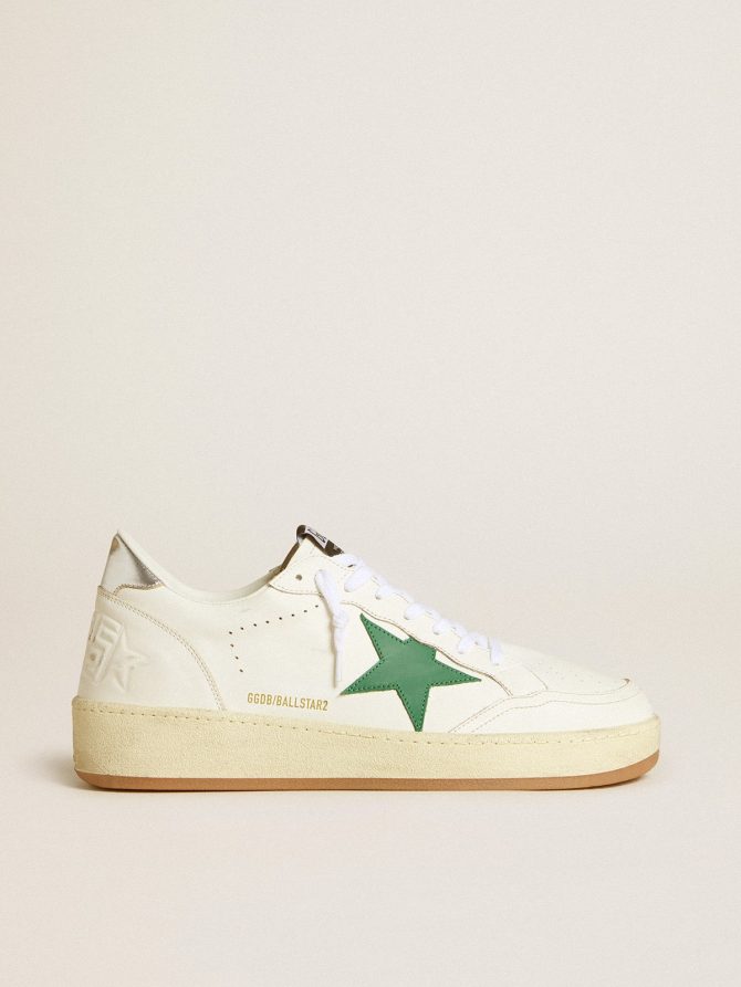 Men’s Ball Star with green leather star and metallic leather heel tab