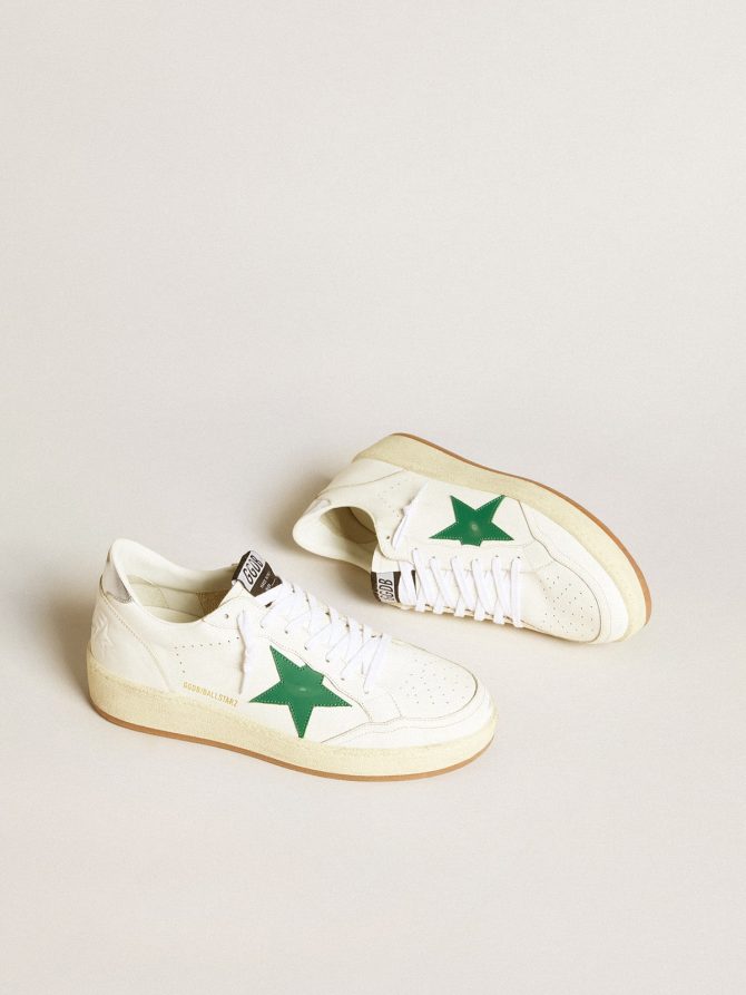 Men’s Ball Star with green leather star and metallic leather heel tab - Image 2