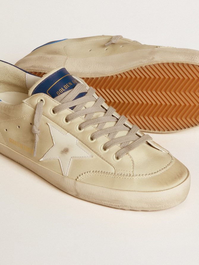Men’s Super-Star LTD in nubuck with white leather star and blue heel tab - Image 4