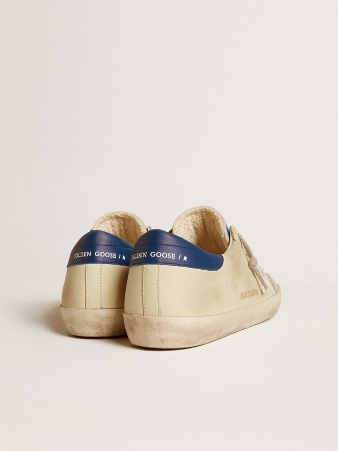 Men’s Super-Star LTD in nubuck with white leather star and blue heel tab - Image 5