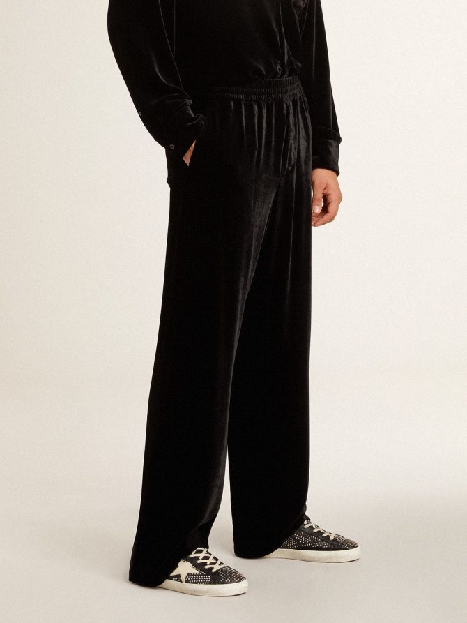 Men’s Super-Star in studded black nappa with white leather star - Image 3