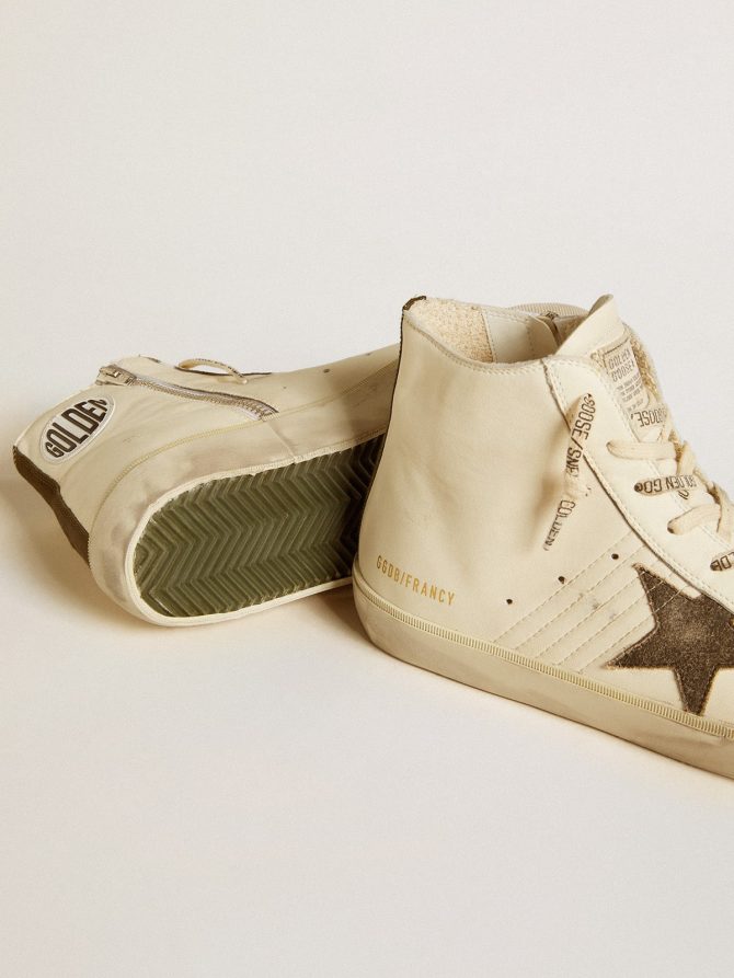 Francy Penstar in nappa with black suede star and cotton heel tab - Image 3