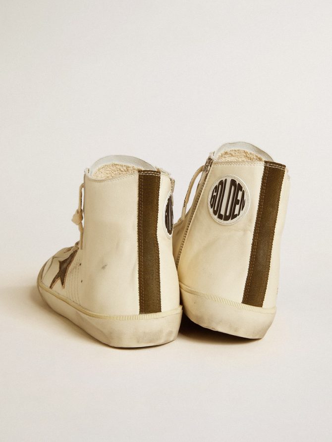Francy Penstar in nappa with black suede star and cotton heel tab - Image 4