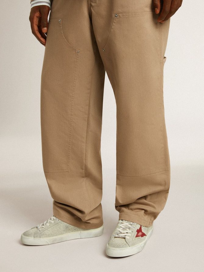 Men’s Super-Star LTD in gray suede with red leather star - Image 3