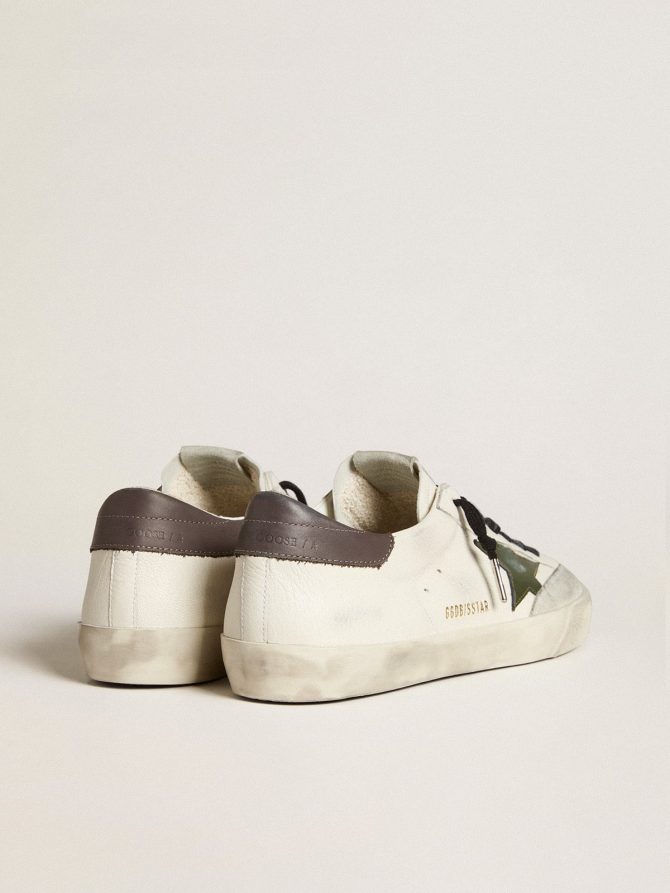 Men’s Super-Star in nappa with green leather star and gray leather heel tab - Image 5