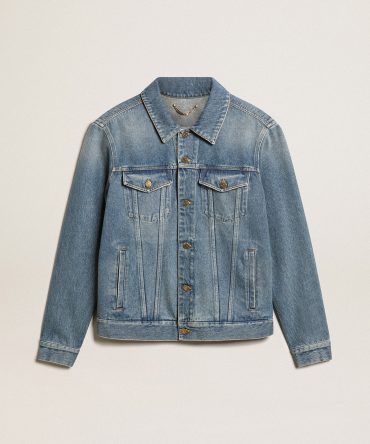 Men’s denim jacket with medium wash