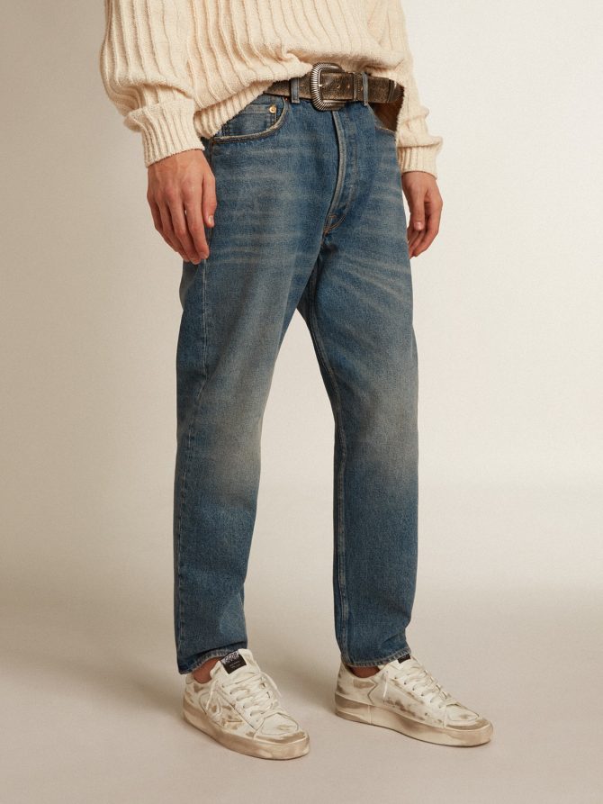 Men’s slim fit jeans with medium wash - Image 2
