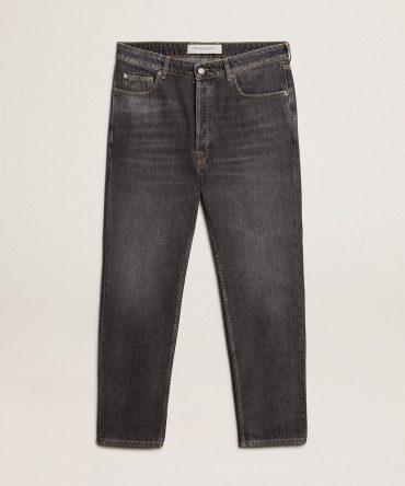 Men’s black jeans with printed pocket