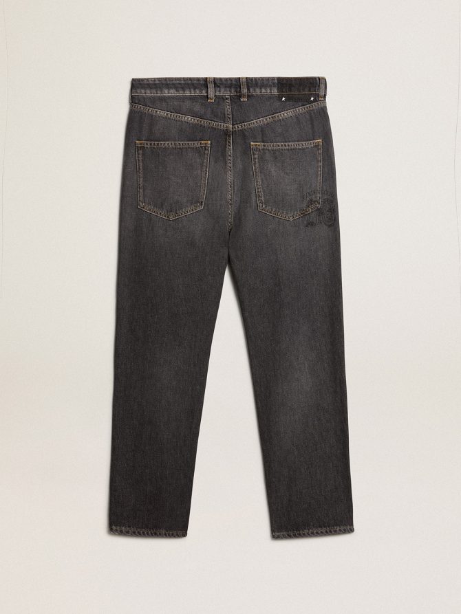 Men’s black jeans with printed pocket - Image 6