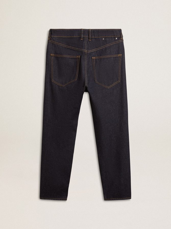 Men’s dark blue jeans in one-wash denim - Image 6
