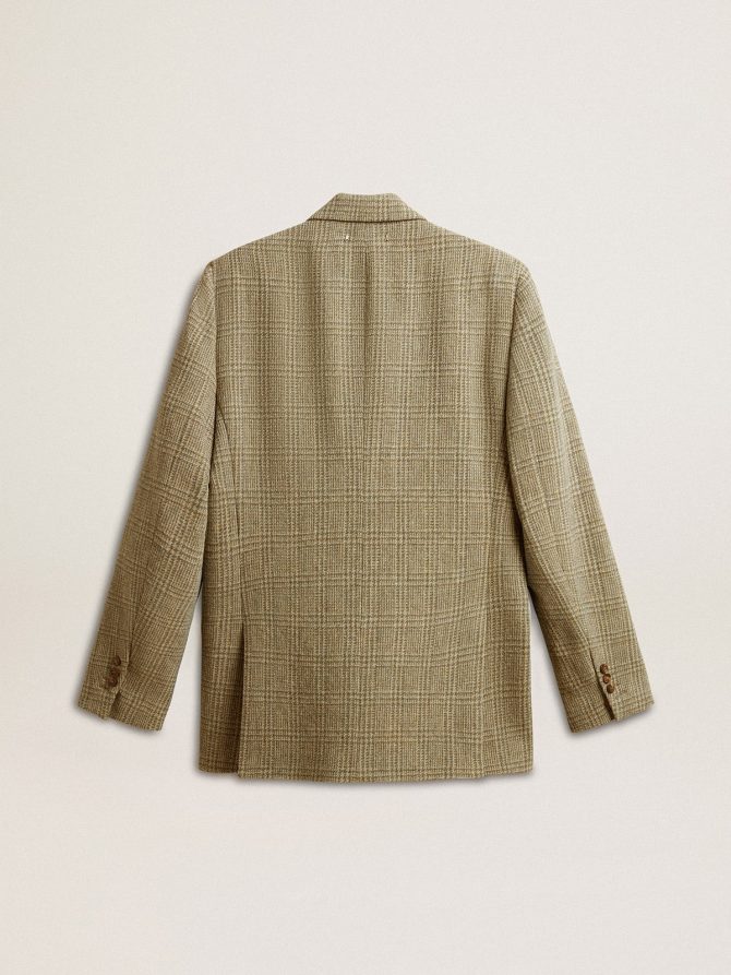 Men’s double-breasted blazer in Shetland wool - Image 2