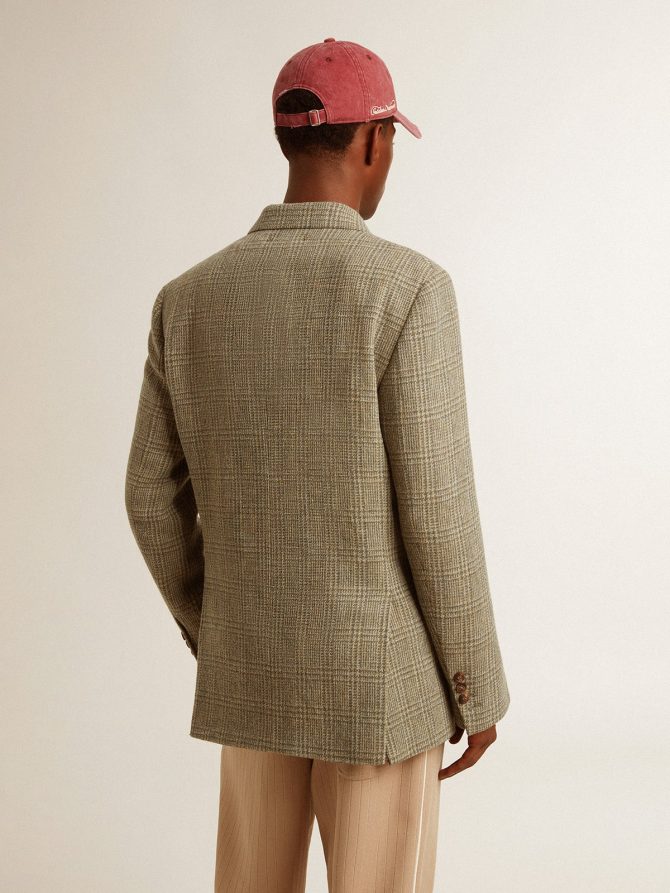 Men’s double-breasted blazer in Shetland wool - Image 5