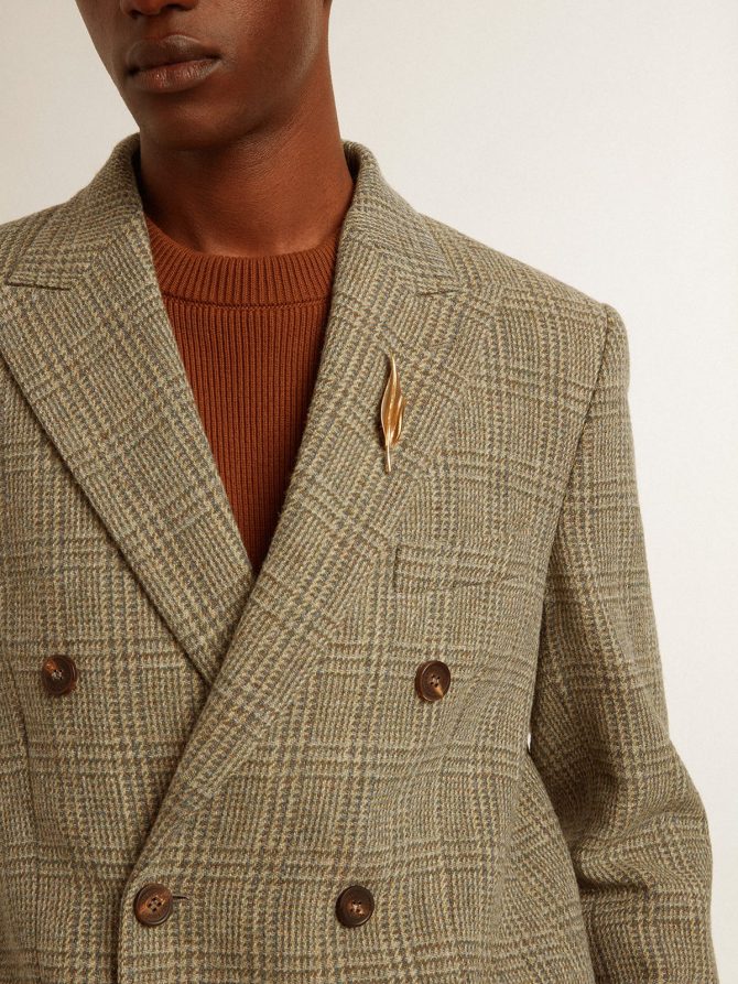 Men’s double-breasted blazer in Shetland wool - Image 7