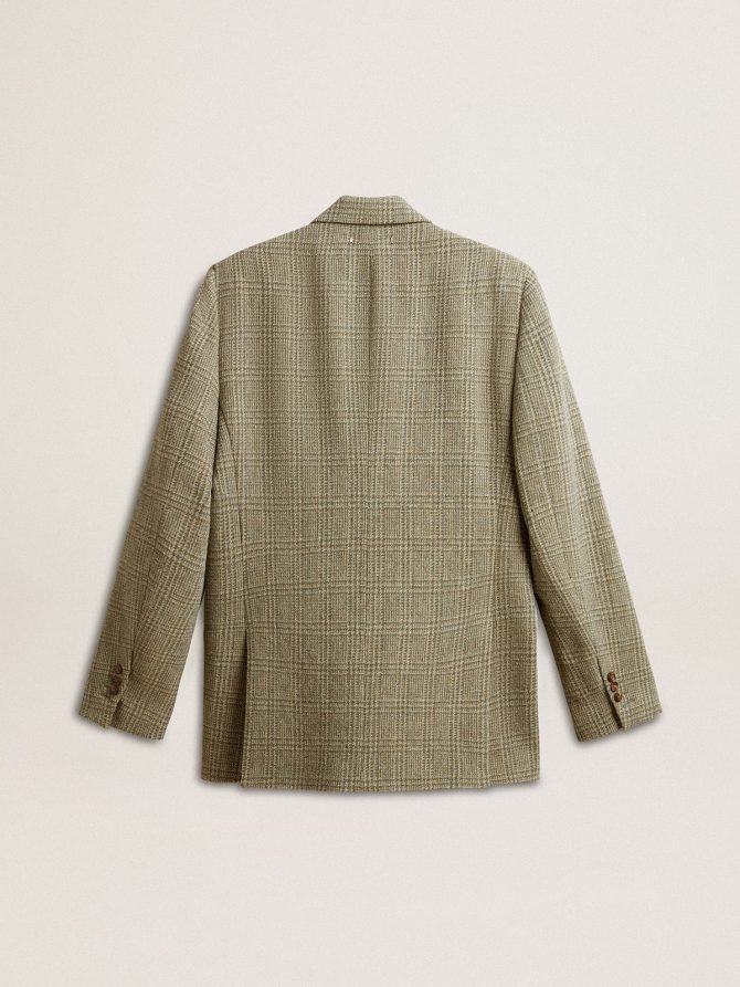 Men’s double-breasted blazer in Shetland wool - Image 8