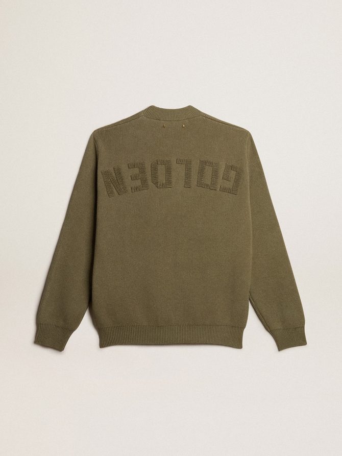 Men’s round-neck sweater in cotton with logo on the back - Image 6