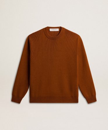 Men’s crew-neck sweater with logo on the back
