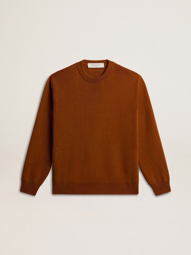 Men’s crew-neck sweater with logo on the back
