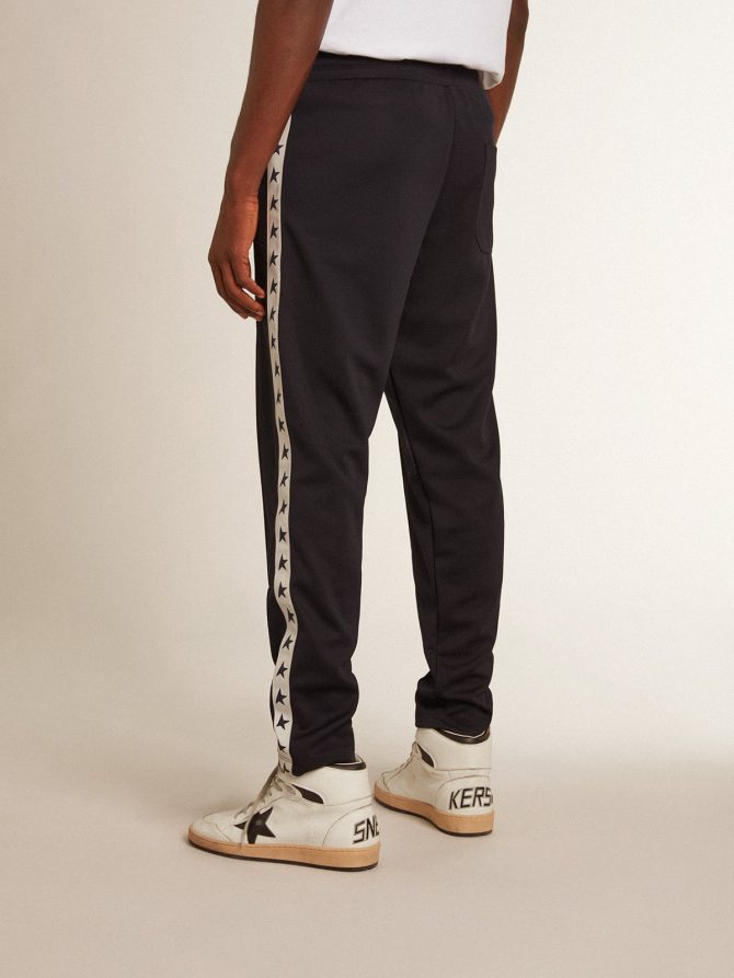 Dark blue joggers with contrasting strip and stars - Image 4