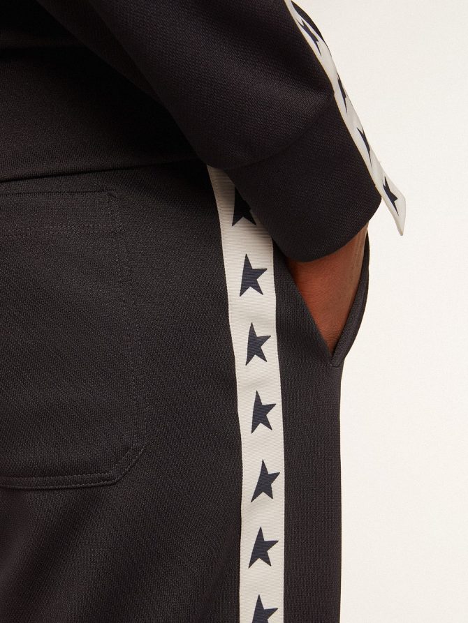 Dark blue joggers with contrasting strip and stars - Image 5