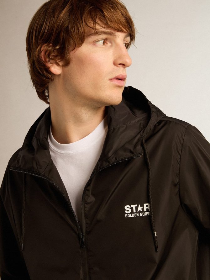 Men’s windcheater with contrasting white logo and star - Image 2