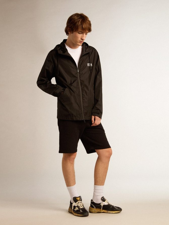 Men’s windcheater with contrasting white logo and star - Image 3