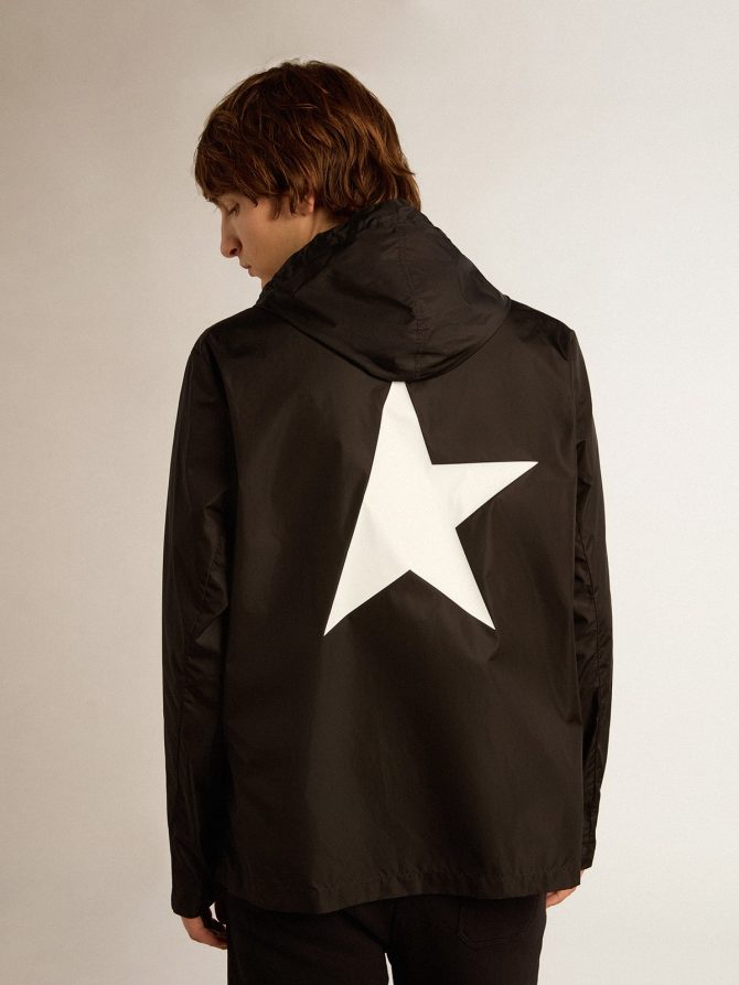 Men’s windcheater with contrasting white logo and star - Image 4