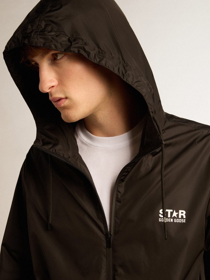 Men’s windcheater with contrasting white logo and star - Image 5