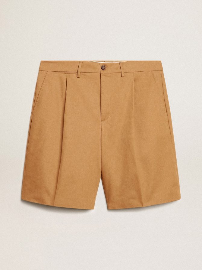 Men’s Bermuda shorts in beige cotton