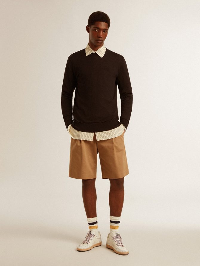 Men’s Bermuda shorts in beige cotton - Image 4