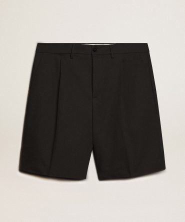 Men’s Bermuda shorts in black cotton