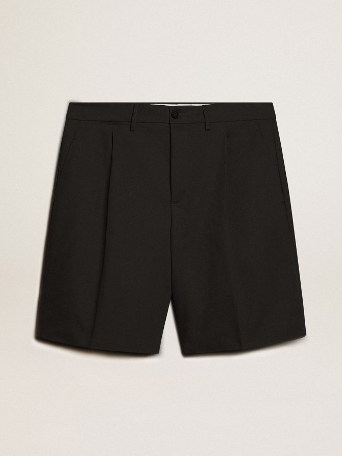 Men’s Bermuda shorts in black cotton