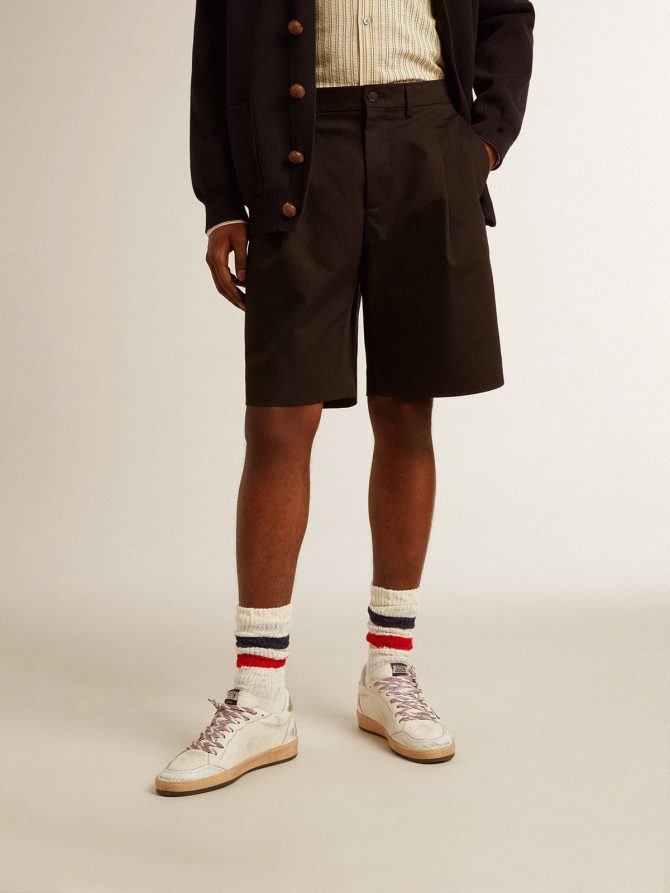 Men’s Bermuda shorts in black cotton - Image 2
