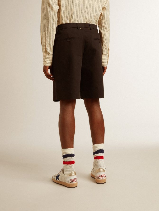 Men’s Bermuda shorts in black cotton - Image 4