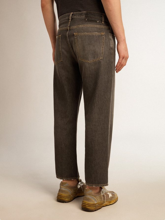 Men’s stonewashed-effect black jeans - Image 3