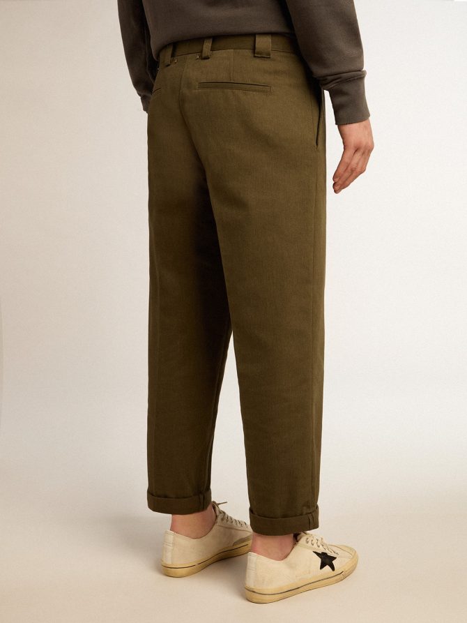 Military-green Golden Collection chinos - Image 4