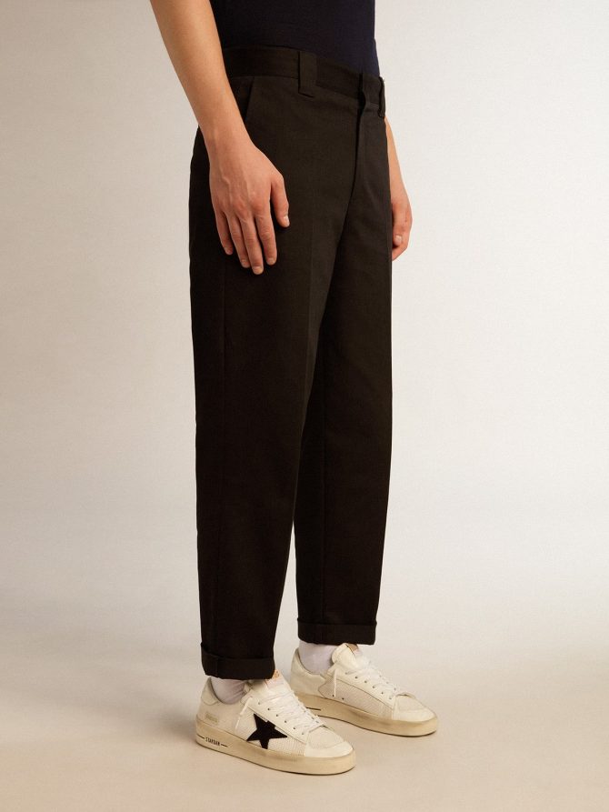 Men’s black cotton chinos - Image 2