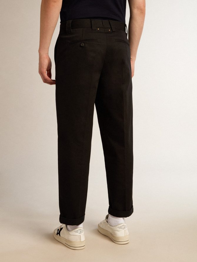 Men’s black cotton chinos - Image 4