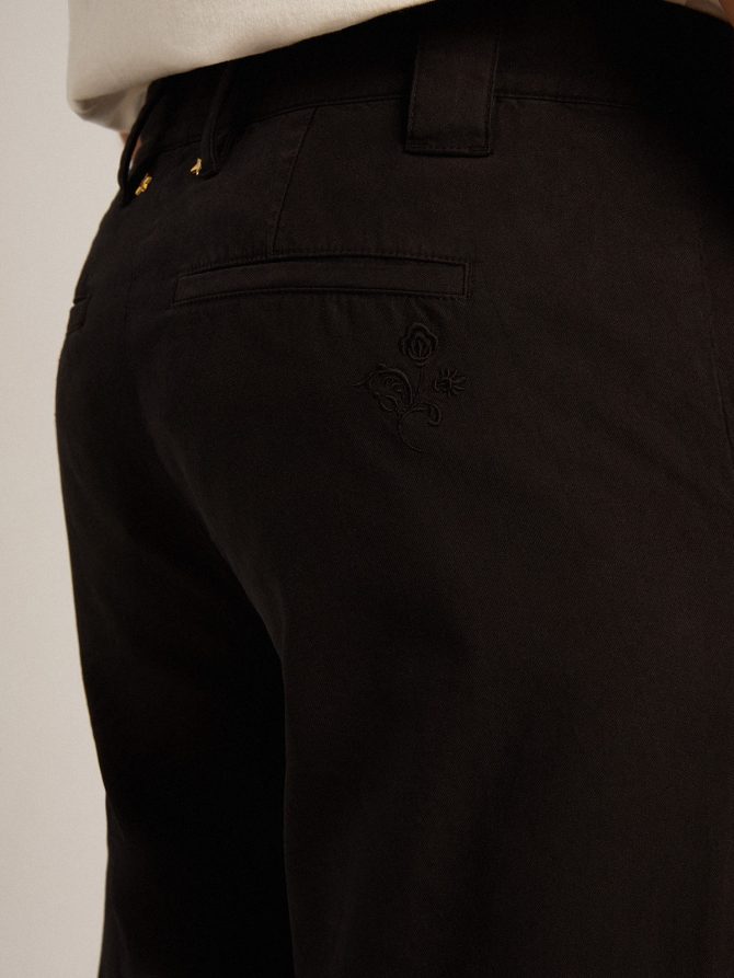Men’s black cotton chinos - Image 5