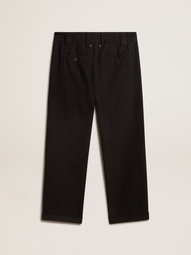Men’s black cotton chinos - Image 6